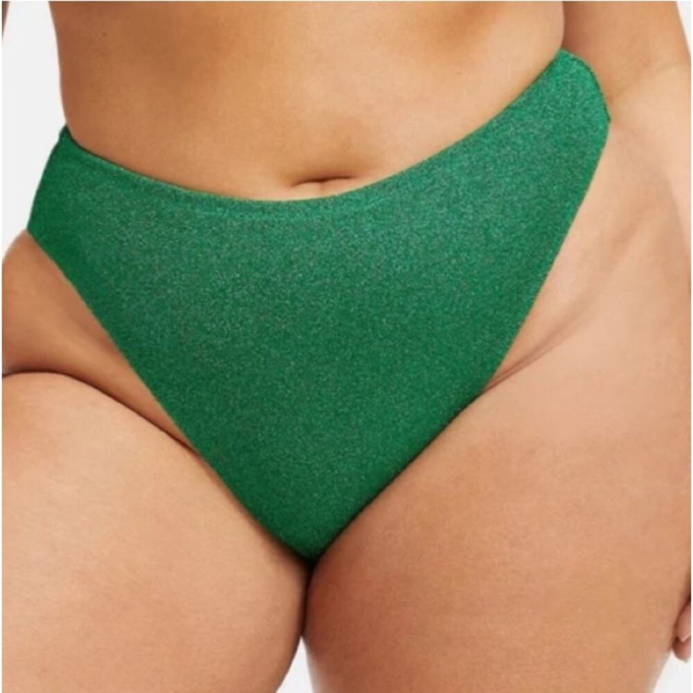 Good American NWT Bikini Bottom Summer Green Size 5